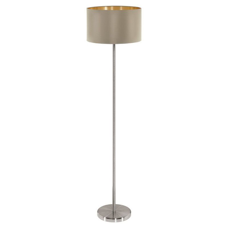 Lampadar auriu din textil, Terme, con întrerupător Lampadar auriu din textil, Terme, con întrerupător