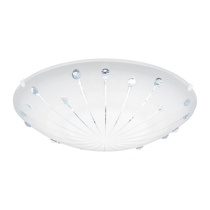 Plafonieră albă din sticlă, Bennet, 11W, LED 3000K
