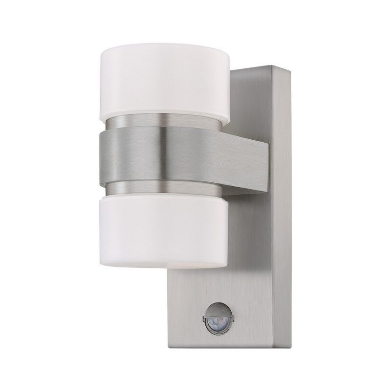 Aplică exterior cu senzor de mișcare argintie din plastic, Birte, IP44
