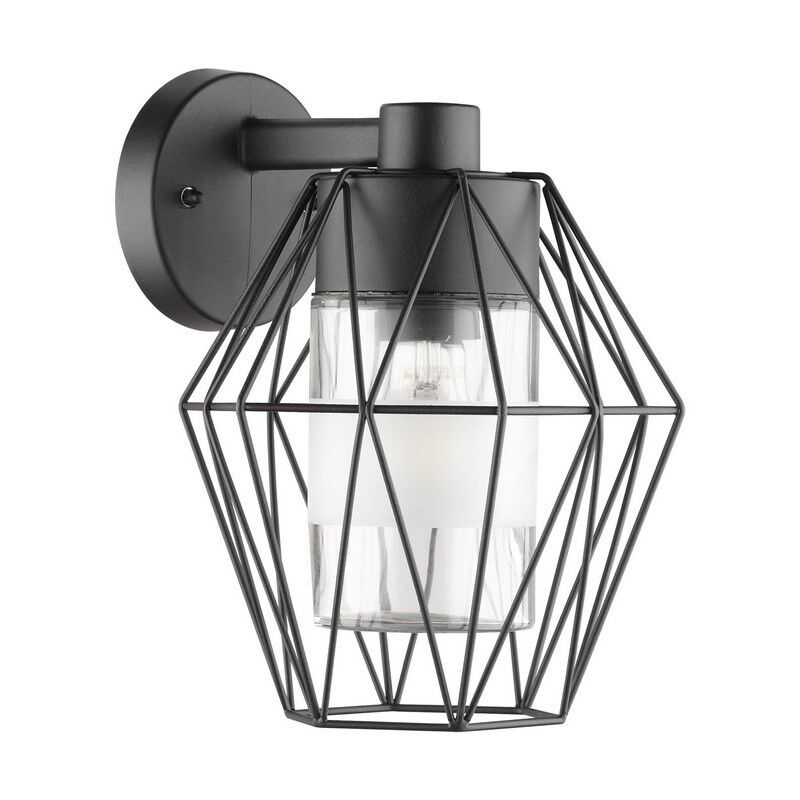 Lampă exterior neagră din metal, Stan, IP44
