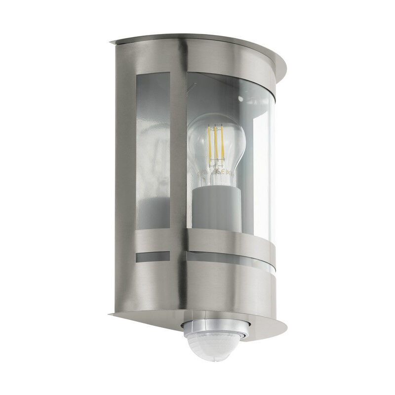 Aplică exterior cu senzor de mișcare argintie din metal, Jeremy, IP44