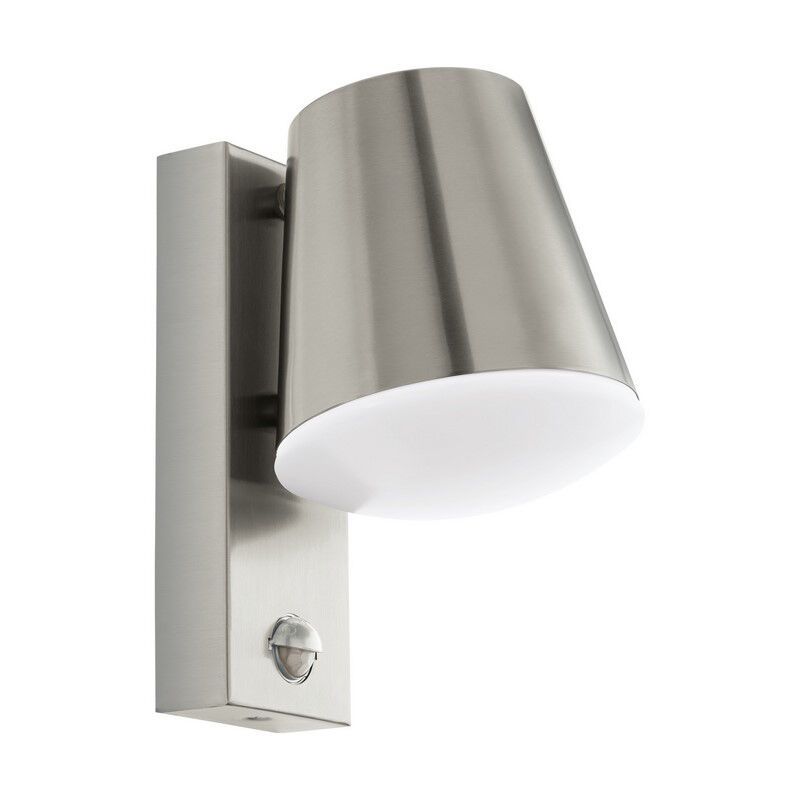 Aplică exterior cu senzor de mișcare argintie din oțel inoxidabil, Aiden, IP44