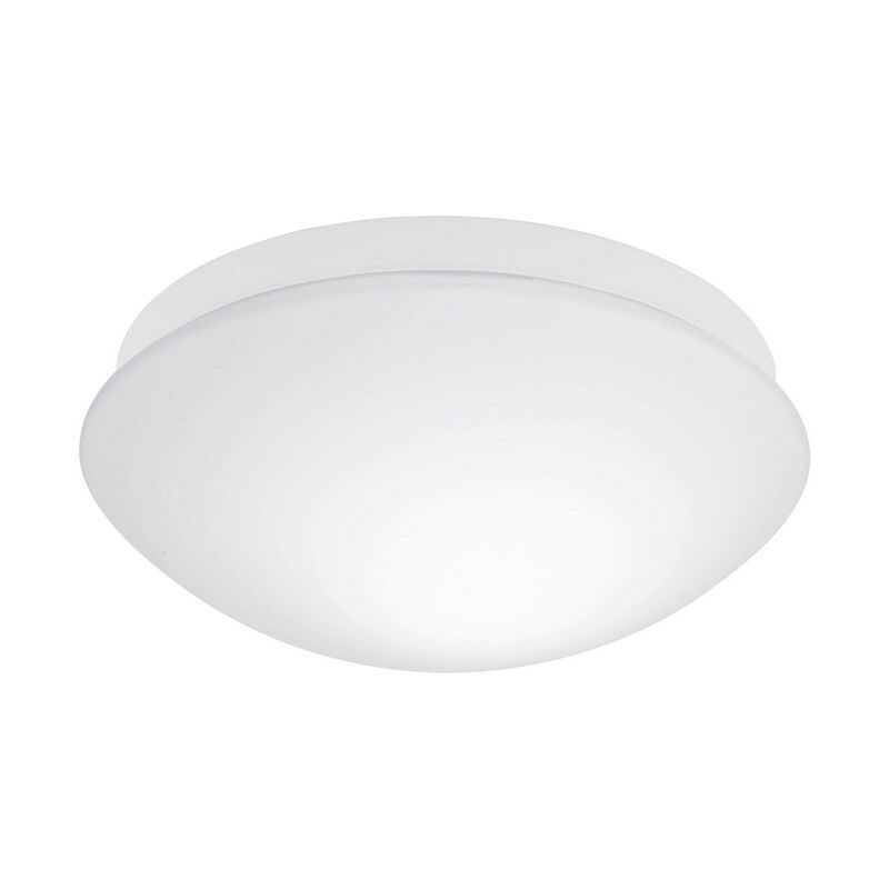Plafonieră cu senzor albă din sticlă, Mees, IP44
