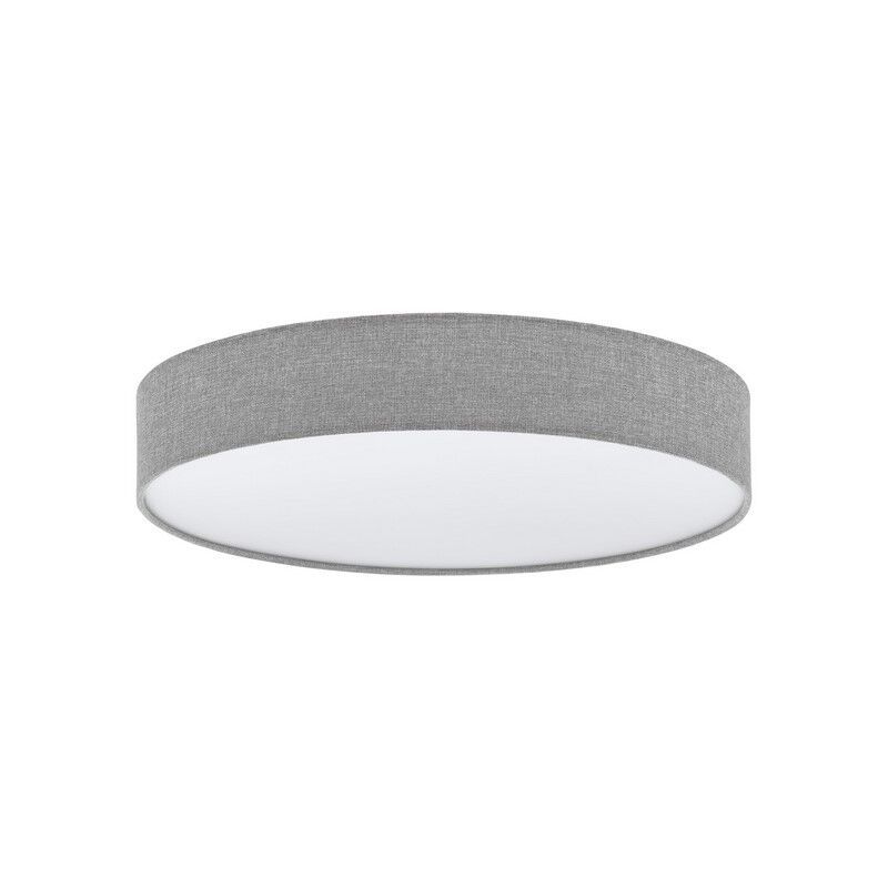 Plafonieră gri din plastic, Sila, 40W, LED reglabil de la alb cald la alb rece, con telecomando