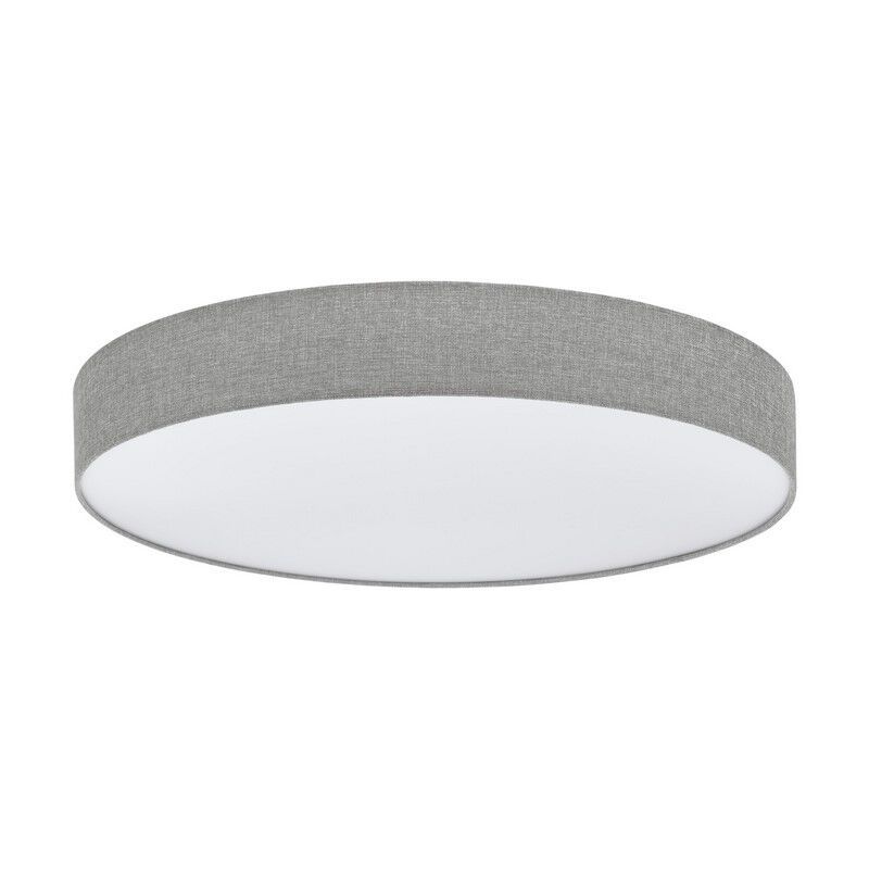 Plafonieră gri din plastic, Sila, 60W, LED reglabil de la alb cald la alb rece, con telecomando