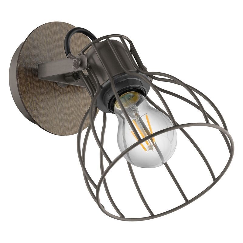 Spot LED de tavan maro din lemn, Tjarda