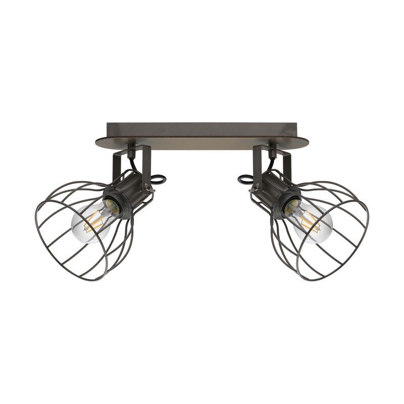 Spot LED de tavan maro din lemn, Tjarda