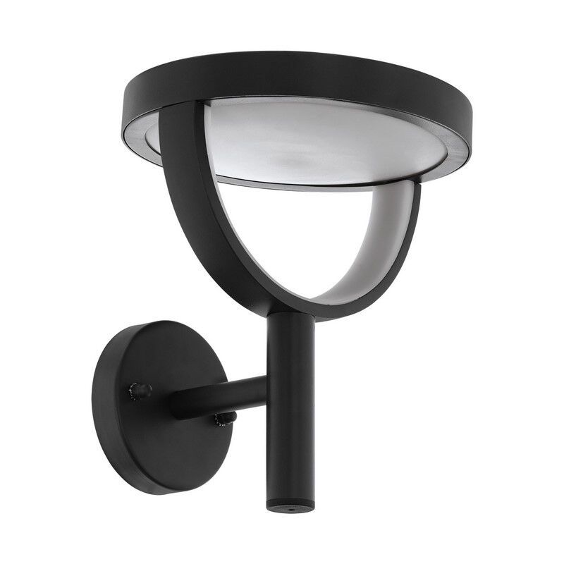 Lampă exterior neagră din aluminiu, Funs, 15W, LED reglabil de la alb cald la alb rece, IP44