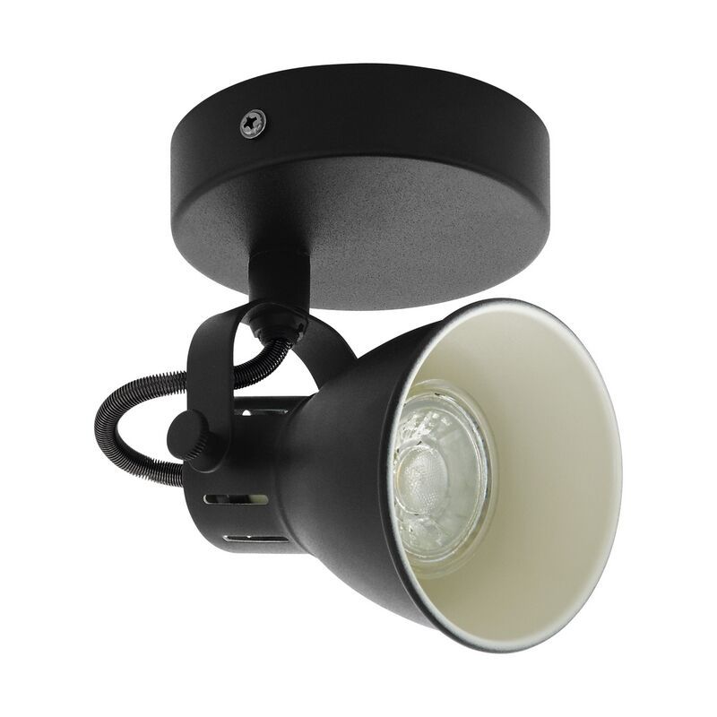 Spot LED de tavan negru din oțel, Tinke