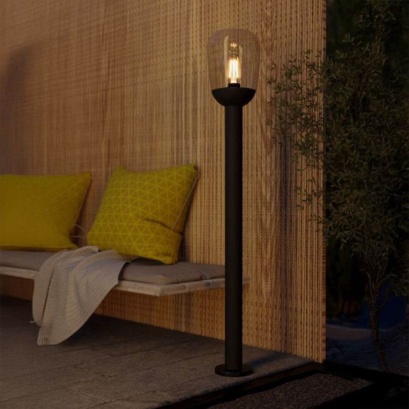 Lampă exterior neagră din aluminiu, Kerwin, IP44