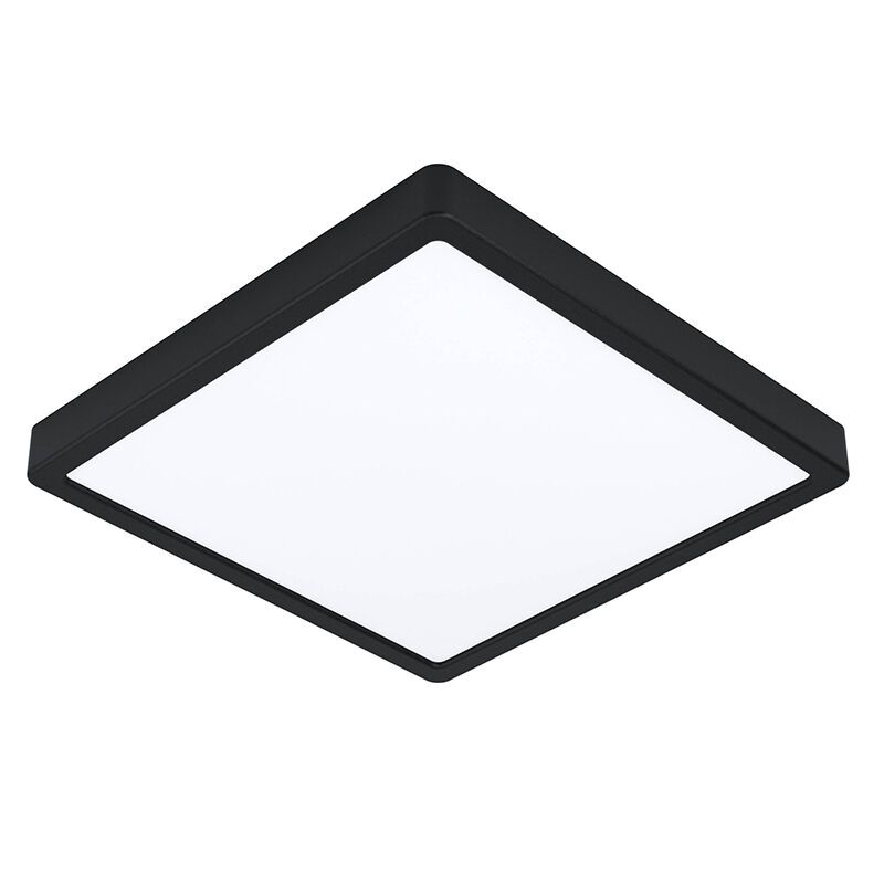 Plafonieră smart neagră din plastic, Geraldo, 19,5W, LED reglabil de la alb cald la alb rece, IP44