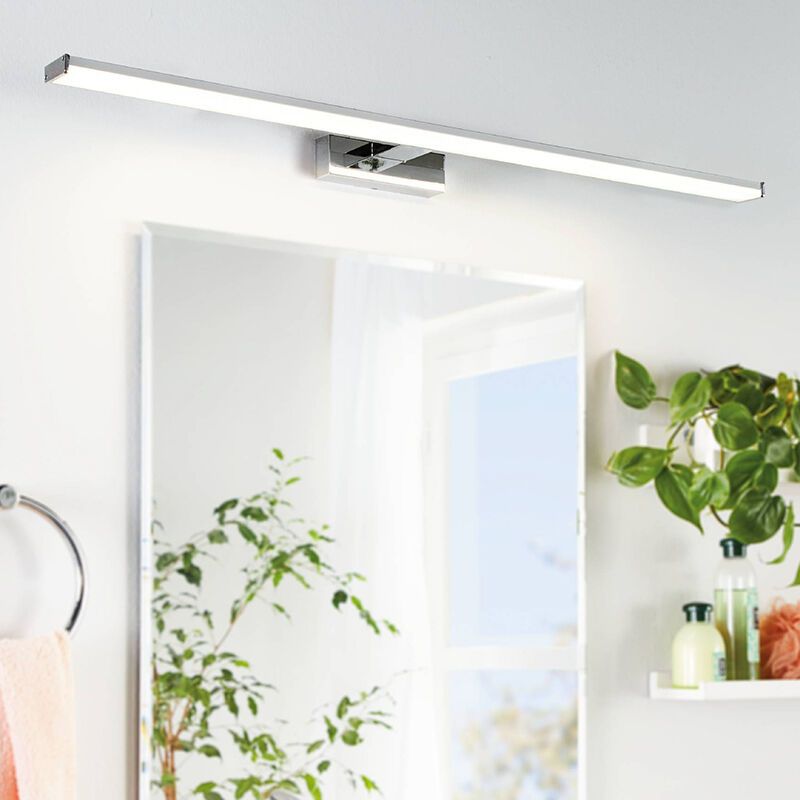 Lampă cu senzor crom din plastic, Nancy, 13,5W, LED 4000K, IP44