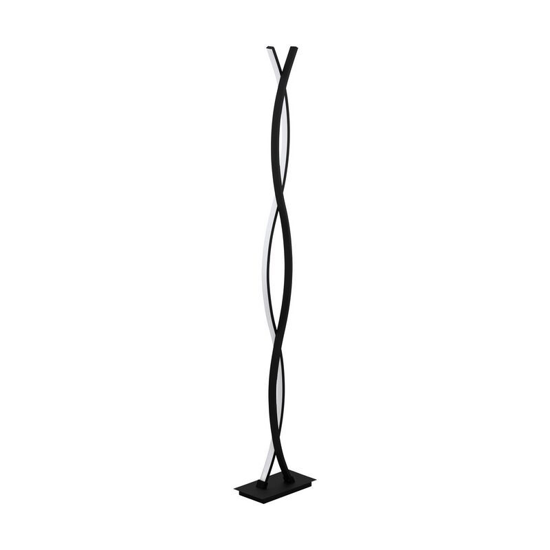 Lampadar negru din aluminiu, Arantxa, 32W, LED 3000K, con întrerupător Lampadar negru din aluminiu, Arantxa, 32W, LED 3000K, con întrerupător