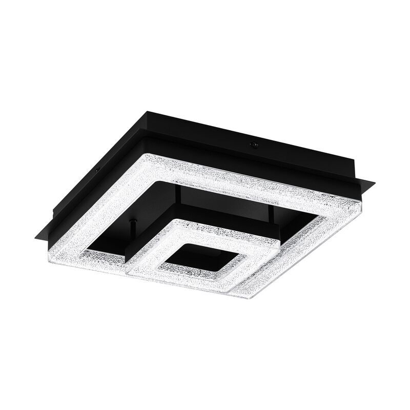 Lampă de tavan neagră din oțel, Arjo, 12W, LED 3000K Lampă de tavan neagră din oțel, Arjo, 12W, LED 3000K