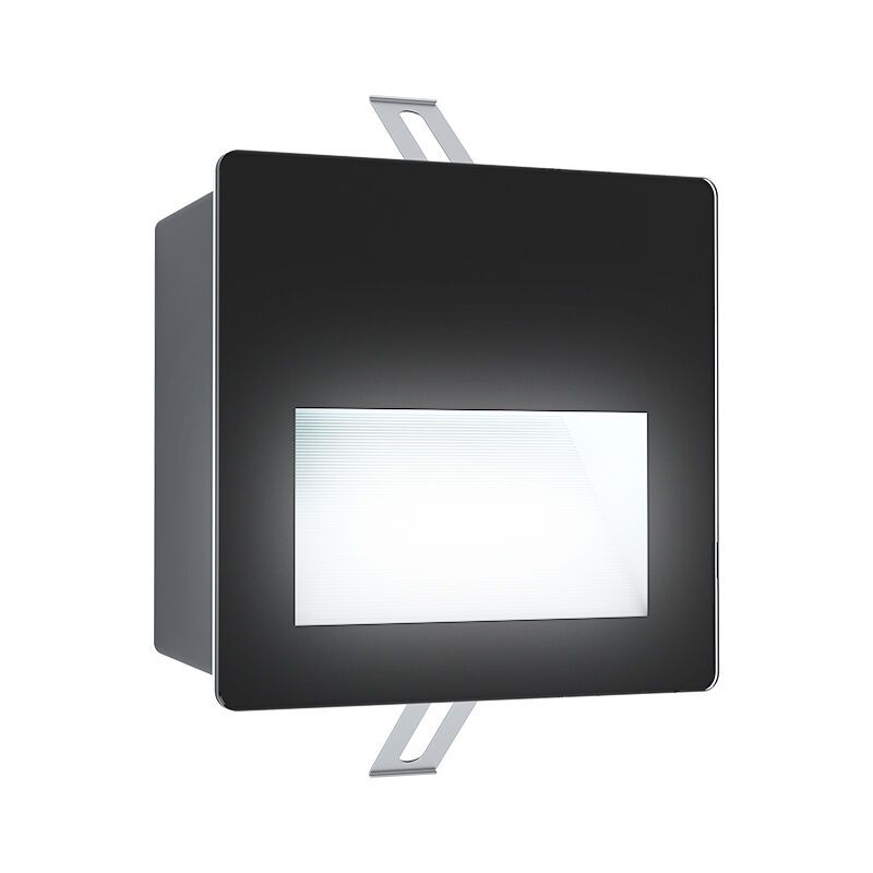 Lampă de perete exterioară încastrată neagră din aluminiu, Luigino, 3,7W, LED 4000K, IP65 Lampă de perete exterioară încastrată neagră din aluminiu, Luigino, 3,7W, LED 4000K, IP65