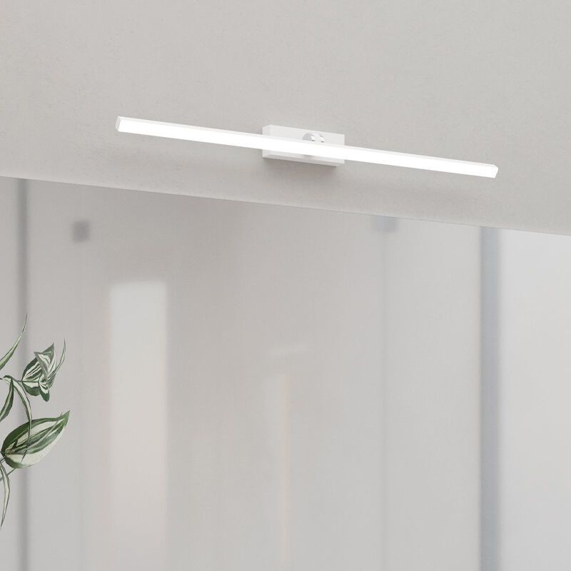 Lampă cu senzor albă din plastic, Keisha, 5W, LED reglabil de la alb cald la alb rece, IP44, dimmabil în 3 trepte