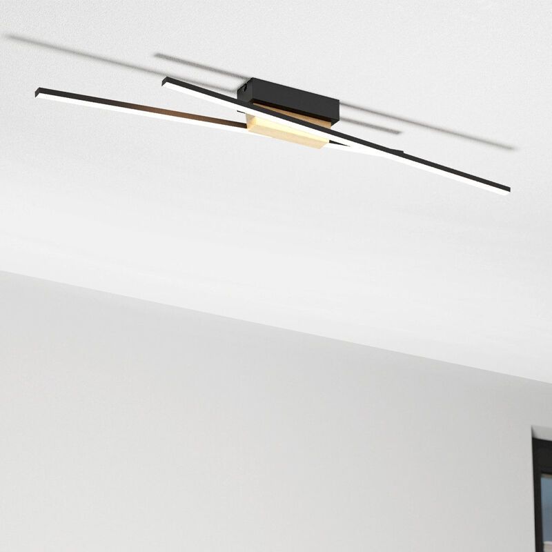 Plafonieră neagră din aluminiu, Leintje, 13W, LED 3000K