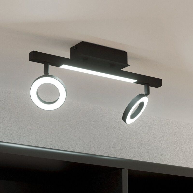 Spot LED de tavan negru din aluminiu, Madelinde, 3,2W, LED 3000K