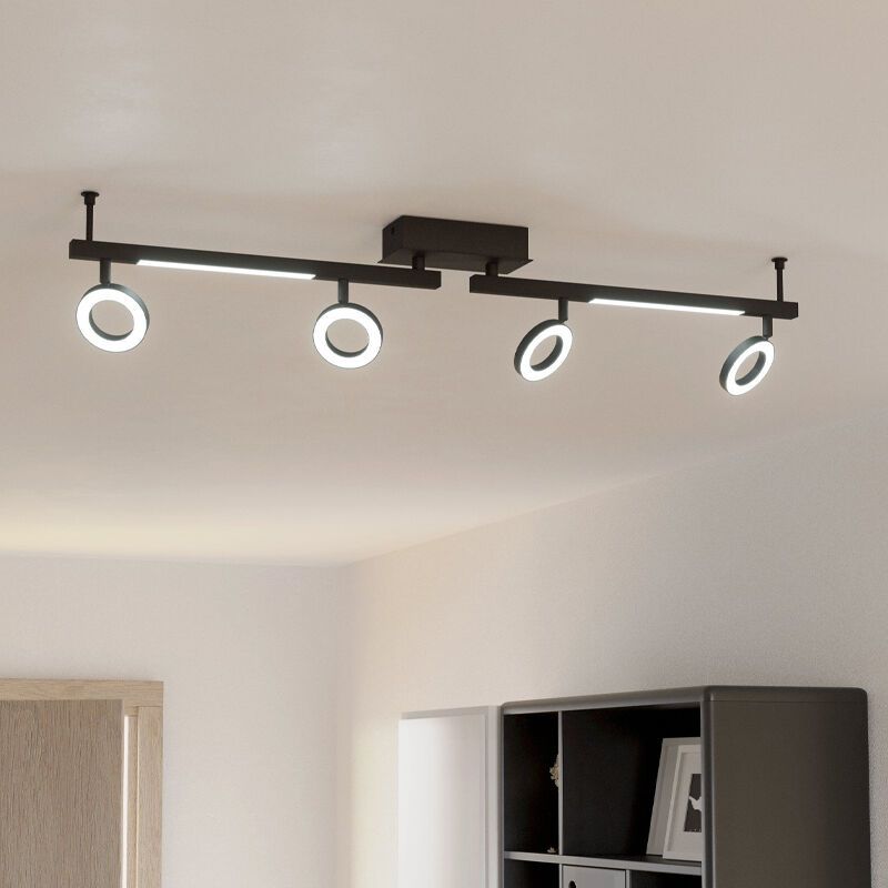 Spot LED de tavan negru din aluminiu, Madelinde, 3,2W, LED 3000K