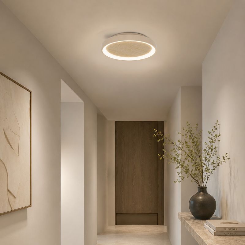 Plafonieră bej din plastic, Meliciano, 11W, LED 2700K Plafonieră bej din plastic, Meliciano, 11W, LED 2700K
