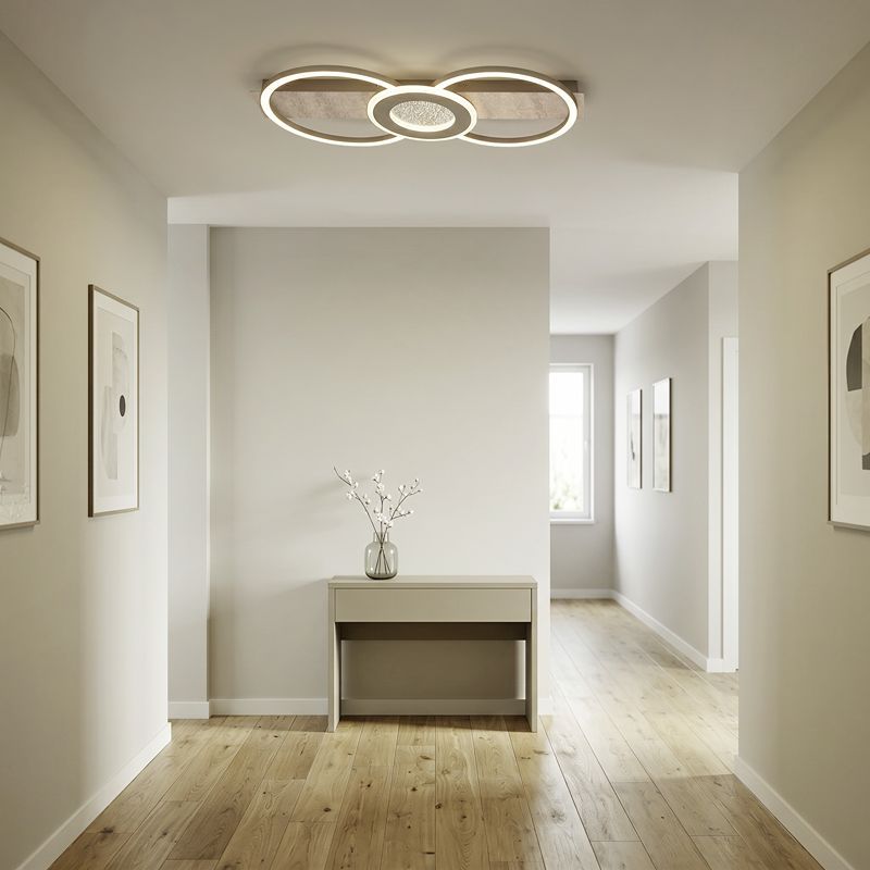 Plafonieră bej din plastic, Meliciano, 27W, LED 2700K Plafonieră bej din plastic, Meliciano, 27W, LED 2700K
