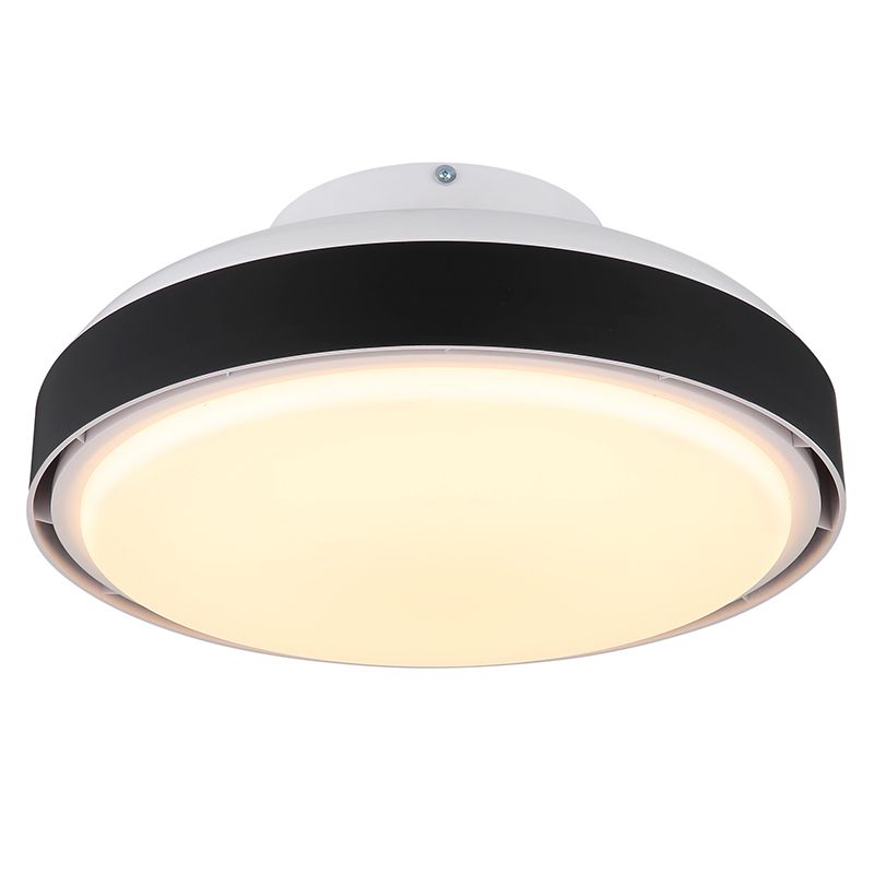 Ventilator de tavan modern, negru, din plastic, Madhavi, 40W, LED reglabil alb cald-rece, cu telecomandă