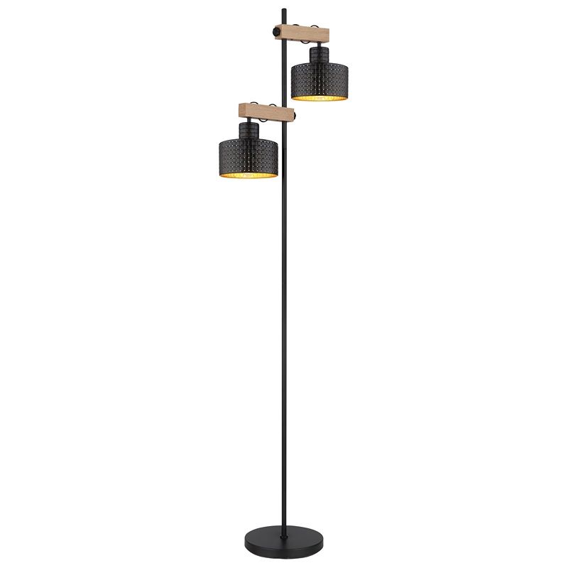 Lampadar negru din metal, Riemmer, con întrerupător