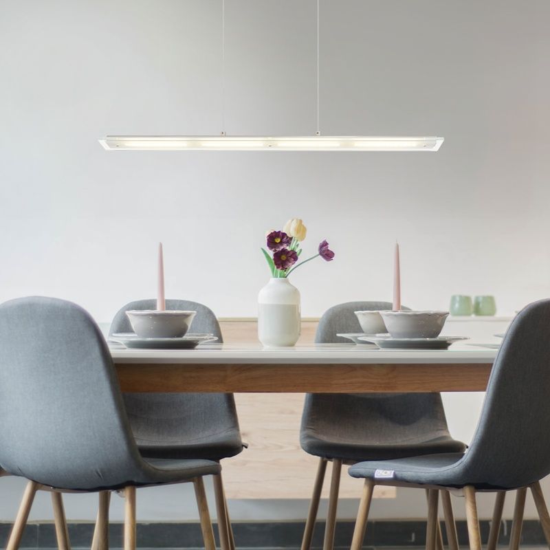 Lustră nichel din metal, Nisanur, 20W, LED white switch, cu întrerupător tactil