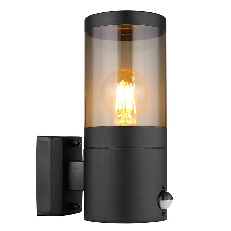 Lampă exterior neagră din oțel inoxidabil, Lambert, IP44