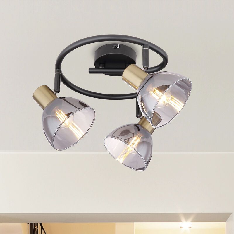 Spot LED de tavan auriu din sticlă, Arthur