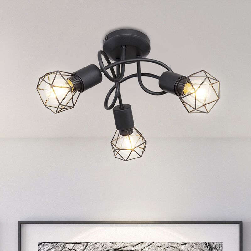 Spot LED de tavan negru din metal, Organo