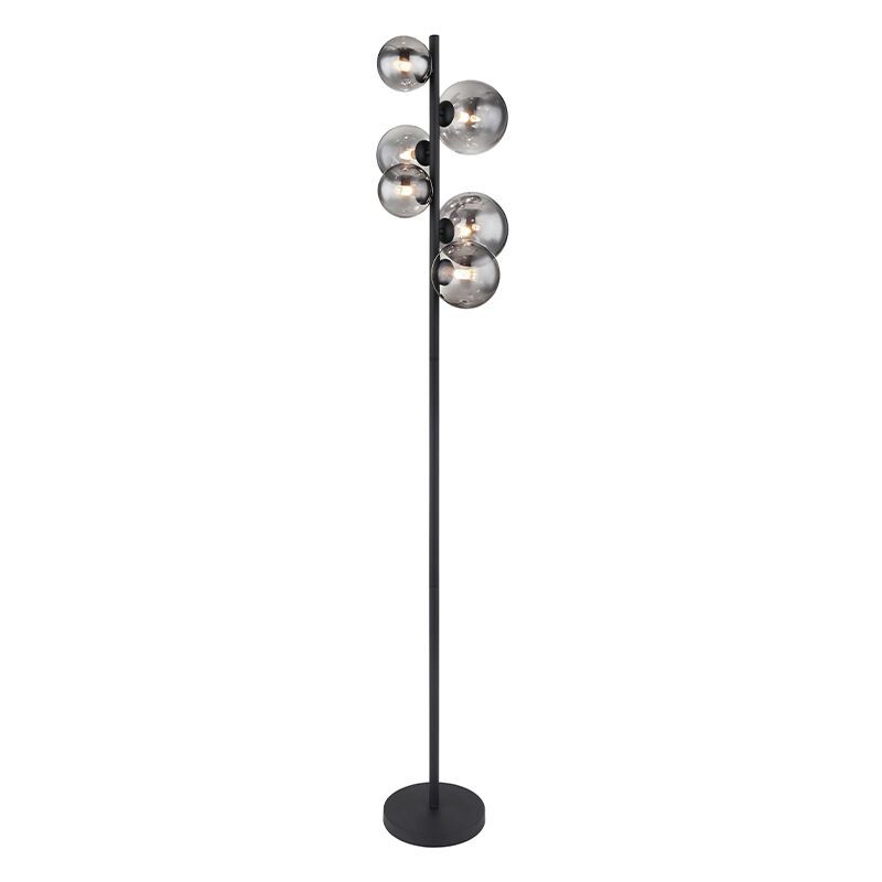 Lampadar negru din sticlă, Melinda, con întrerupător Lampadar negru din sticlă, Melinda, con întrerupător