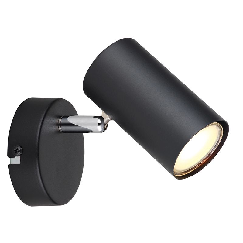 Spot de perete negru din metal, Rainer