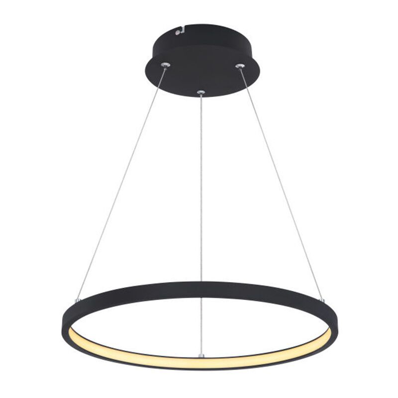 Lustră neagră din metal, Jeana, 19W, LED 3000K