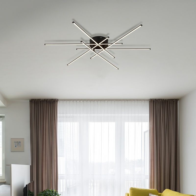Plafonieră neagră din aluminiu, Leigh, 40W, LED 3000K