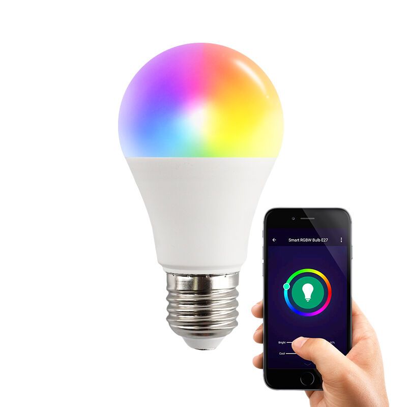Lampă LED inteligentă Wifi E27, toate culorile și alb cald
