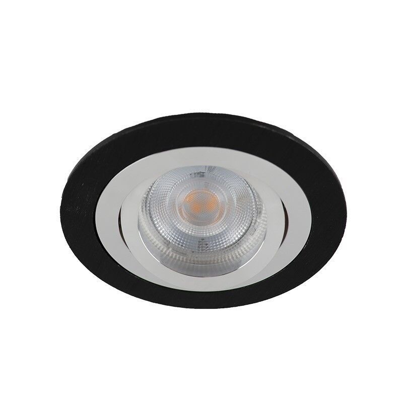 Spot încastrat negru din aluminiu, Heido
