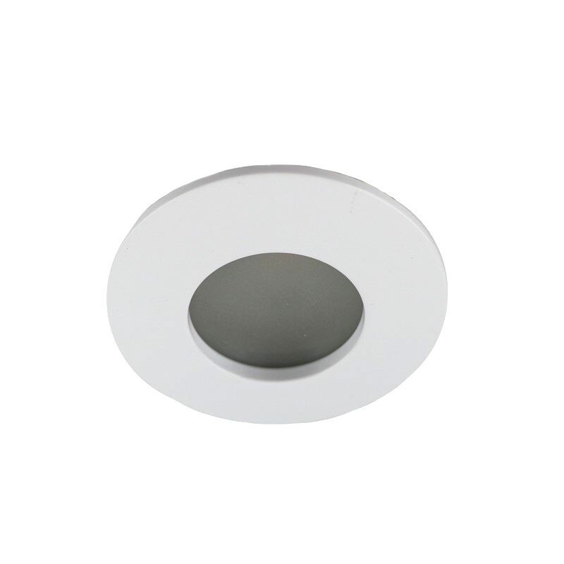 Spot încastrat baie alb din aluminiu, Pierre, IP44