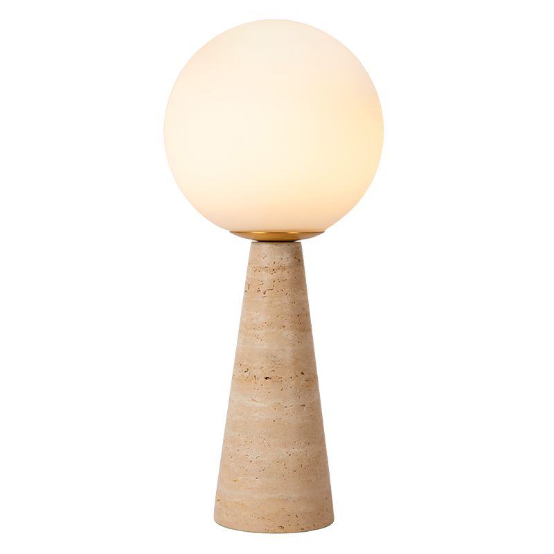 Lampă de masă modernă taupe, Evin, con întrerupător