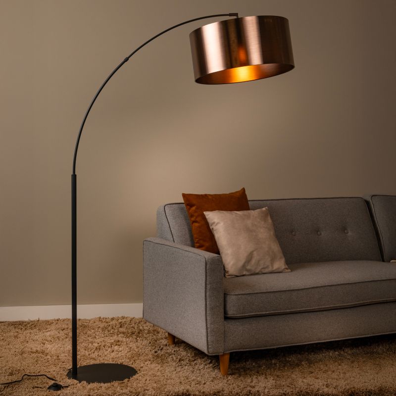 Lampadar arcuit modern ruginiu, Rankos, con întrerupător Lampadar arcuit modern ruginiu, Rankos, con întrerupător