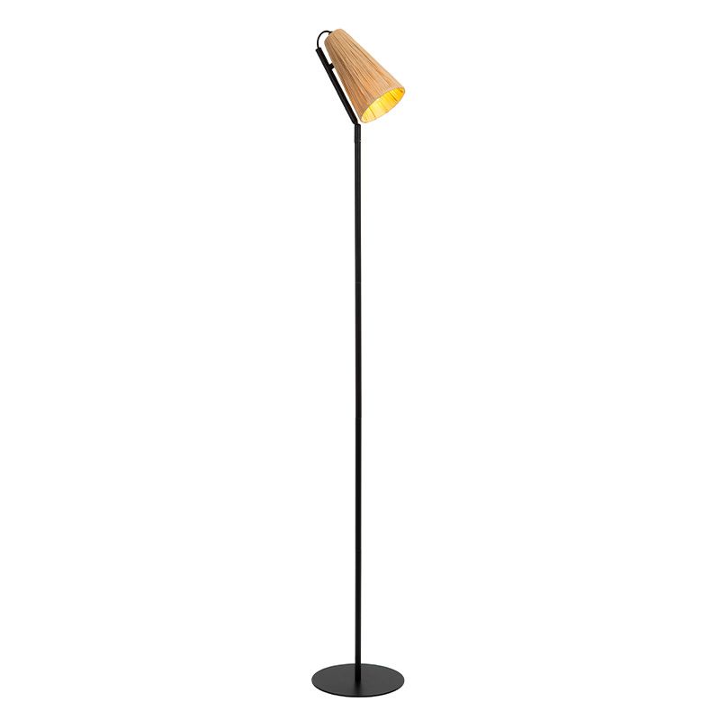 Lampadar din ratan maro, Bensen, con întrerupător