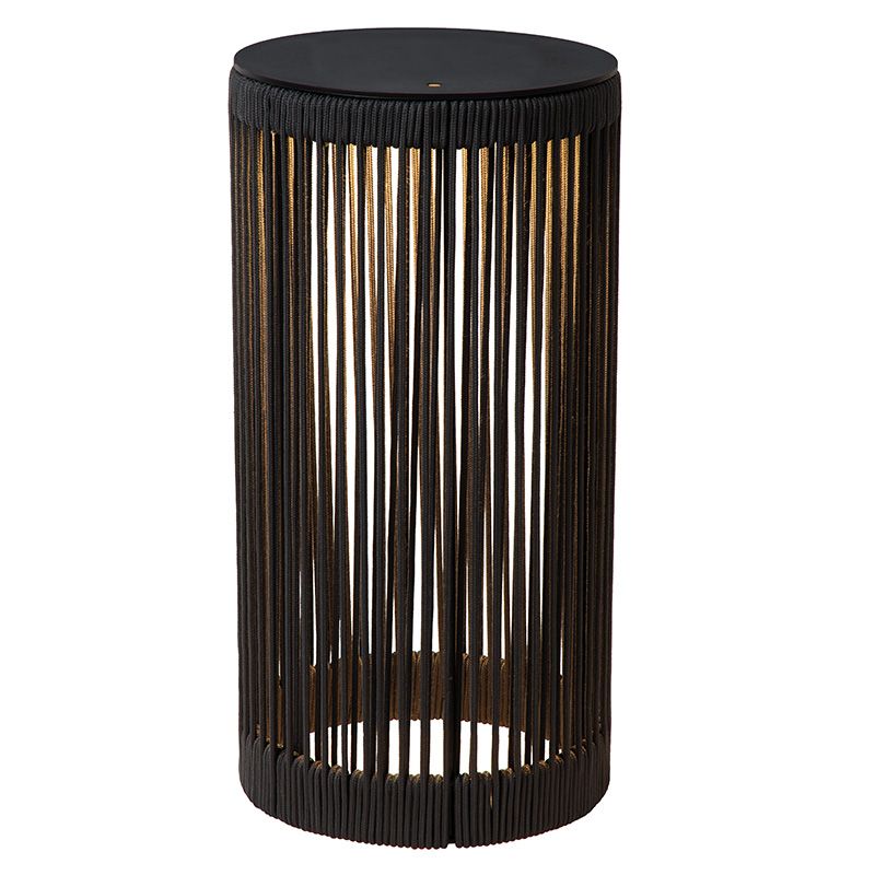 Lampadar reîncărcabil modern negru, Pingi, 3W, LED 3000K, IP44, dimmabil în 3 trepte
