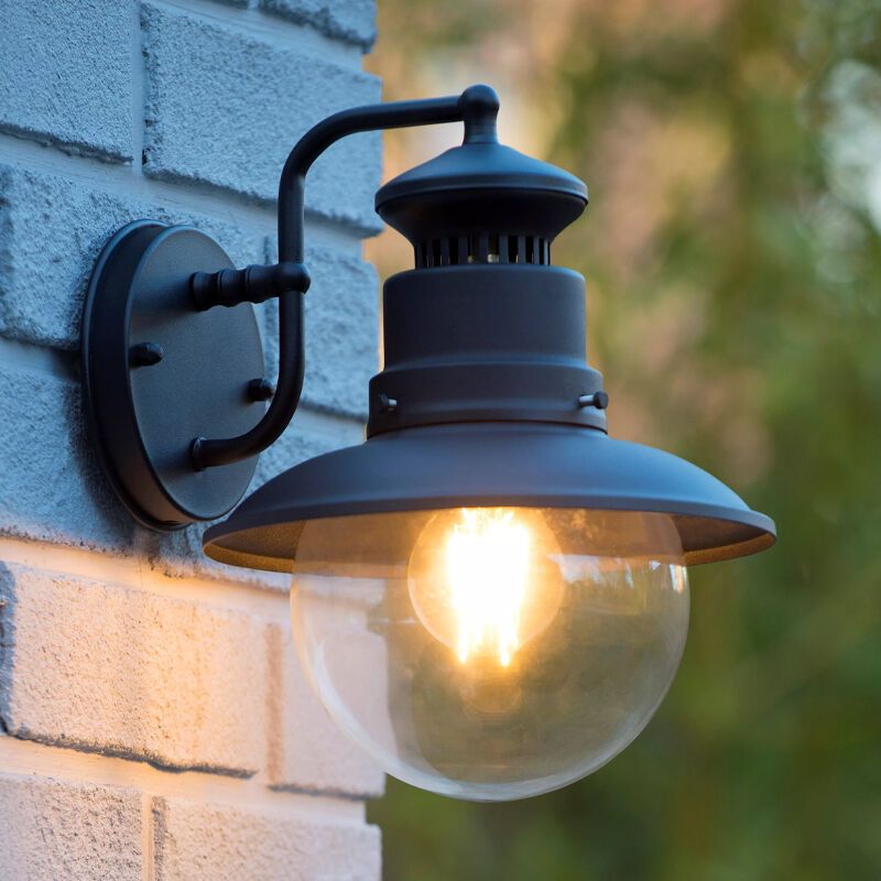 Lampă exterior modernă neagră, Figo, IP44