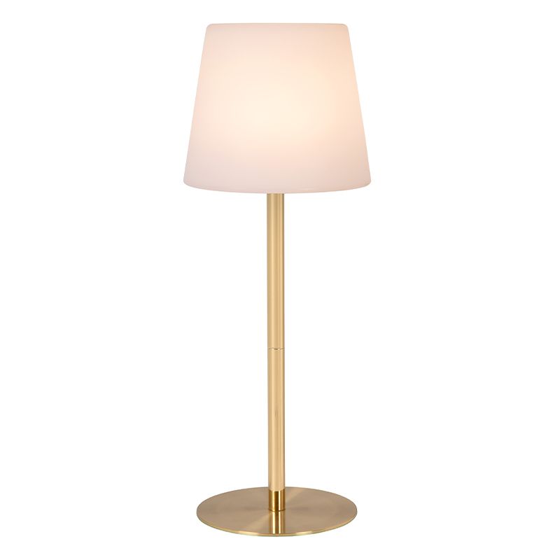Lampă de masă exterior reîncărcabilă modernă aurie, Tyon, 2W, LED 2700K, IP65, cu întrerupător tactil