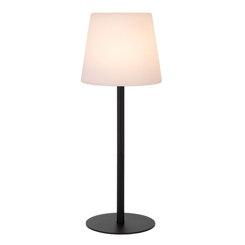 Lampă de masă exterior reîncărcabilă modernă neagră, Tyon, 2W, LED 2700K, IP65, cu întrerupător tactil