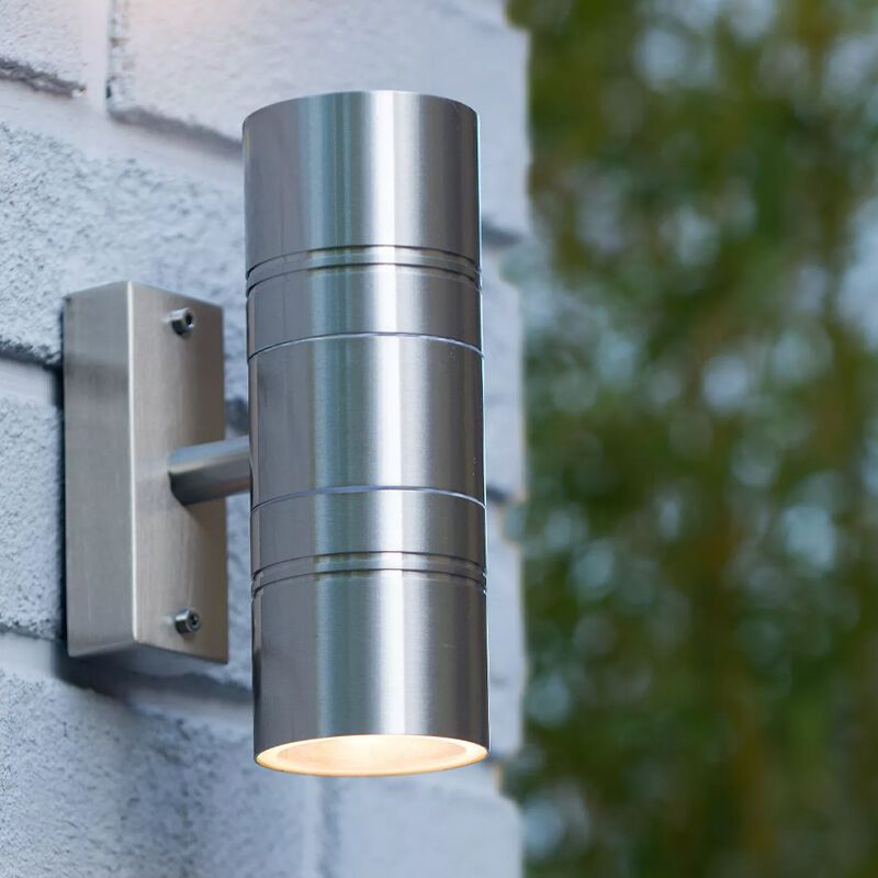 Aplică de perete up down modernă crom, Arne, IP44