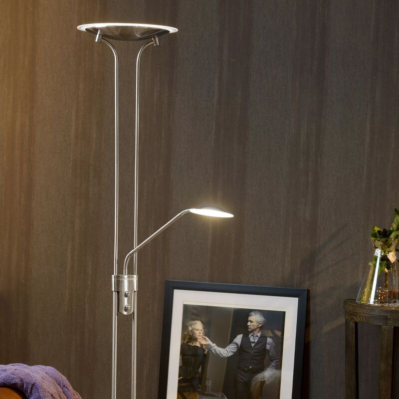 Lampă de citit modernă crom, Champion, 20W, LED 3000K, con întrerupător