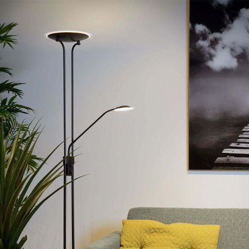 Lampă de citit modernă neagră, Champion, 20W, LED 3000K, con întrerupător