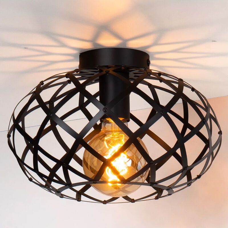 Lampă de tavan modernă neagră, Wolfram