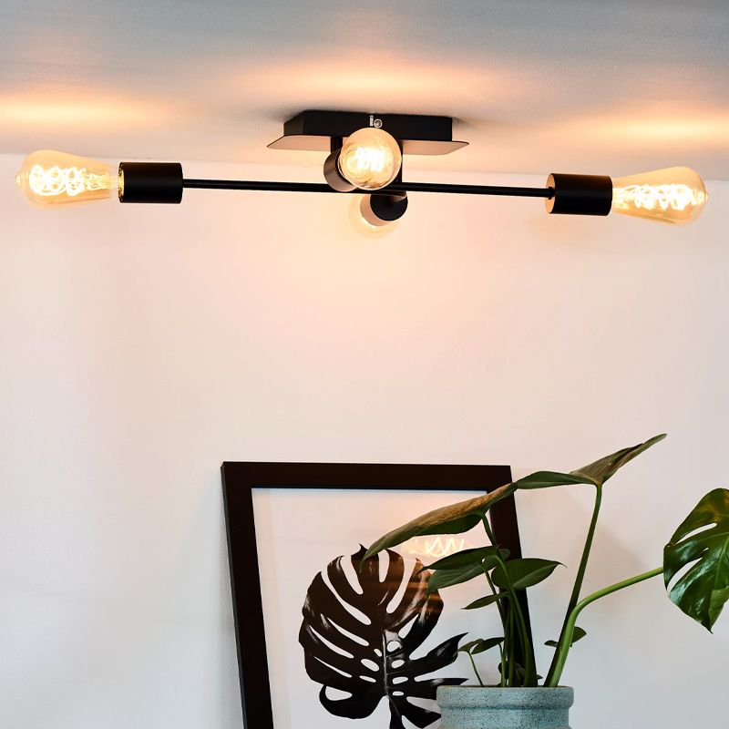 Lampă de tavan modernă neagră, Lester